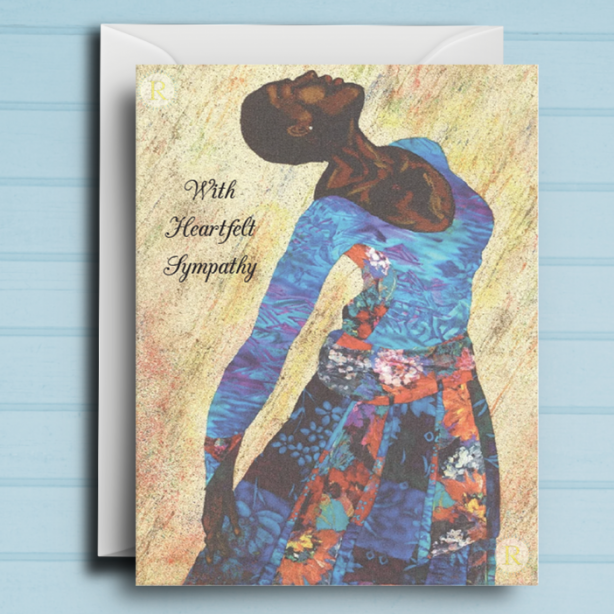 Black Sympathy Card E